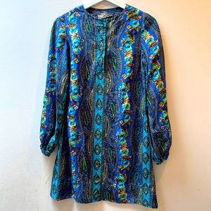 Pure silk vintage Liberty of London shift dress/tunic top